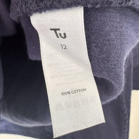 Tu Woman Blue Womens size M Button Up Collard Long Sleeve Tunic Shirt Corduroy - Picture 6 of 8